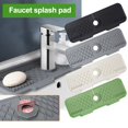 thumbnail image 3 of Hyasfey Faucet Splash Pad Foldable Splash-resistant Slope Easy Drainage Prevent Spill Splash Guard Kitchen Bathroom Faucet Drip Catcher Tray Faucet Drain Pad, 3 of 8