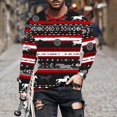 thumbnail image 1 of Blusas y camisas de manga larga con cuello redondo para hombre, blusa informal de moda con estampado de cuello redondo y manga larga, blusa estampada para hombre, blusa de poliéster, 1 of 5
