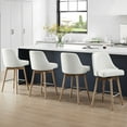 thumbnail image 3 of CHITA Upholstered Counter Height Swivel Barstool with Back Set of 2, 3 of 11