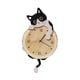 thumbnail image 2 of Reloj de pared con diseño de gato, adorno de péndulo, reloj decorativo, silencioso para comedor Blanco y negro, 2 of 9