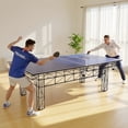 thumbnail image 2 of Soozier 9 ft Folding Table Tennis Ping Pong Table Conversion Top with Net, 2 of 10