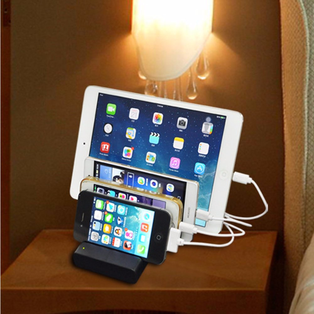 4-Port Multi USB Charging Stand Organizer Desktop Charger Dock