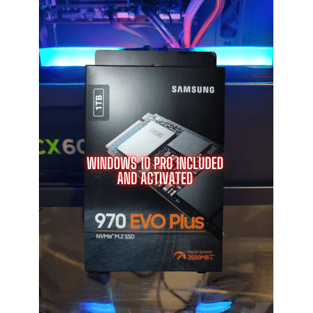 (Windows 10 Pro Installed and Activated) 1TB Samsung 970 EVO Plus M.2 NVMe