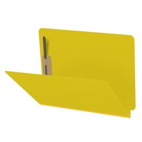 25 Pt. Pressboard Classification Folders, Full Cut End Tab, Legal Size, No Dividers, Yellow (Box of 25)