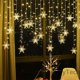 thumbnail image 3 of Guirnalda navideña de copos de nieve de 5M, cortina LED, guirnalda de carámbanos, luces de caída para jardín, calle, centro comercial, aleros, luz de hadas decorativa para exteriores, 3 of 4