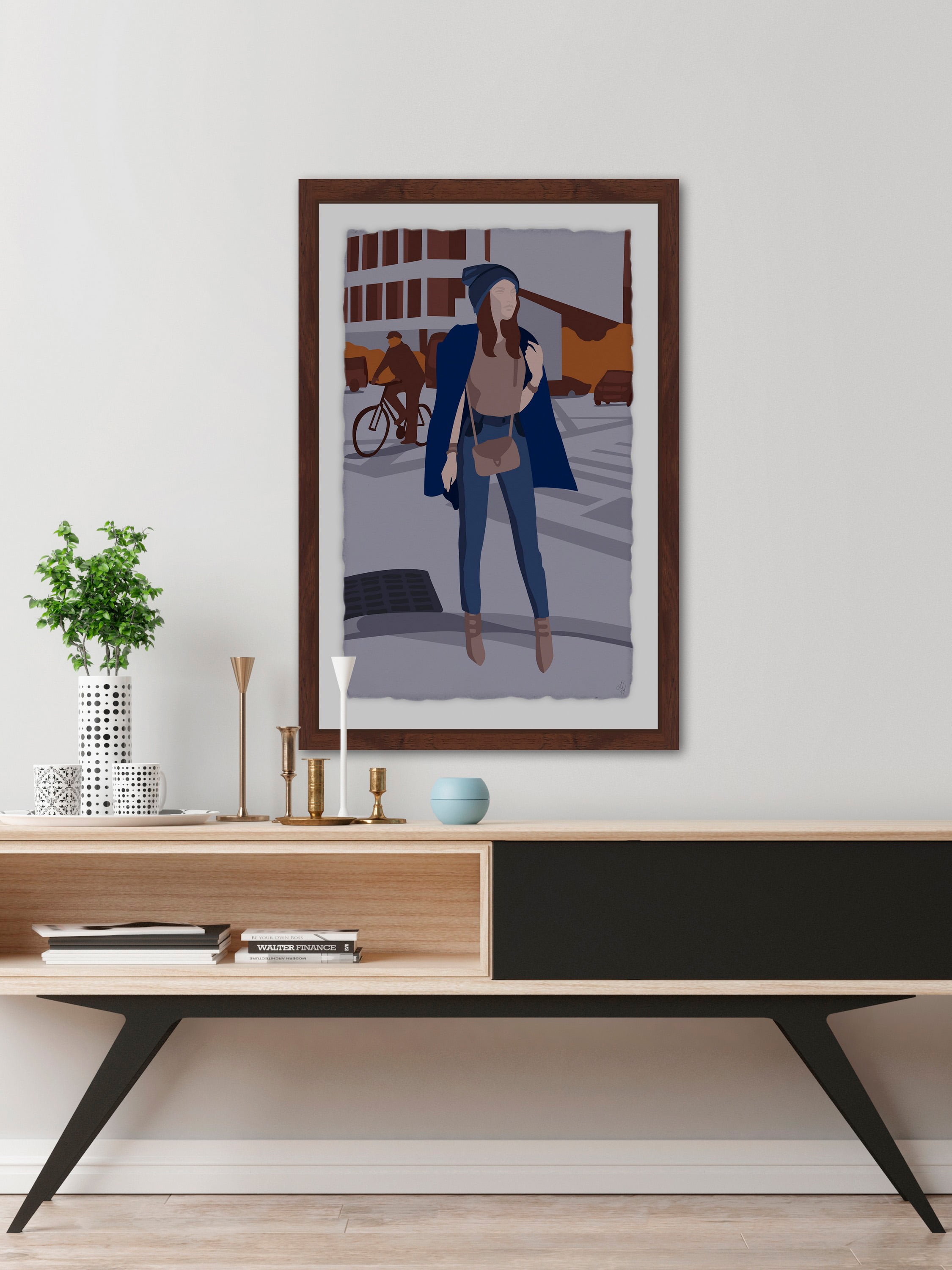 Meet Me at the Crossing Framed Painting Print