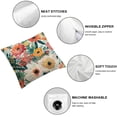 thumbnail image 6 of BANET Spring Pillow Covers Set of 2 for Watercolor Flowers Decor Throw Pillows Pink Red Green Plant Floral Outdoor Decorative Cushion Cases for Couch Bed Decorations 20x20in, 6 of 7