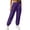 Purple, variant on Lyanj Womens Sweatpants Fall Baggy Cinch Bottoms Sweat Pant Lightweight Solid Color Joggers Cargo Pants for Outdoor