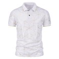 thumbnail image 1 of Waiimak Fashion Men'S Collar Top Stand Collar Print Short Sleeve Button Matching Summer, 1 of 4