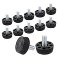 thumbnail image 1 of Niveladores de pies de muebles con rosca M8 de 12 piezas, pies ajustables de nivelación de mesa de 30x18, nivelación de deslizadores de muebles para patas de silla y taburete, negro, 1 of 6
