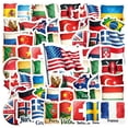 thumbnail image 2 of 35pcs National Flag Stickers Stationery Stickers Country Stickers Teacher Reward Stickers for Suitcase Fridge Phone, 2 of 8