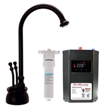 Westbrass Docalorah 10" 2-Handle Hot and Cold Water Dispenser Faucet with Digital Tank and Filter, Oil Rubbed Bronze