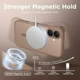 thumbnail image 4 of Magnetic Compatible with iPhone 16 Case, Upgraded [Full Camera Protection] [Compatible with MagSafe] Protective Translucent Matte Women Girl Phone Case Cover, Brown, 4 of 14