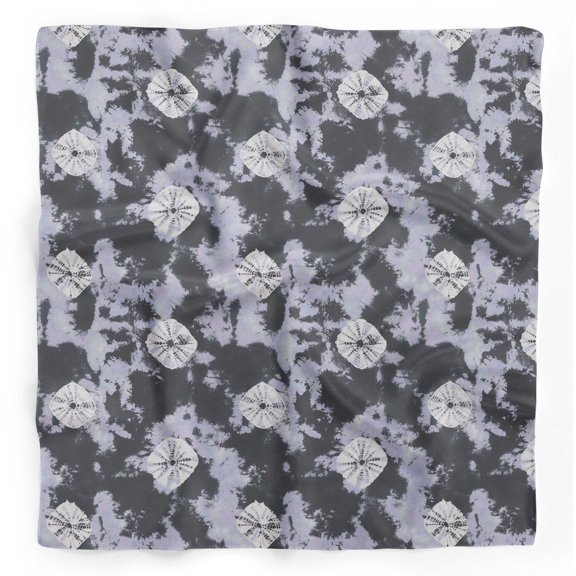 Bimba Gray Bandhani Tie-Dye Printed Pure Silk Scarf For Hair Neck Head Bandanas For Women 40 x 40 Inches
