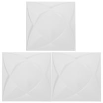 DINHEAROM Wall Panels Peel And Stick Panels White PVC 3Pcs 11.8x11.8in