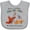 AC-Heather Grey, variant on Inktastic There's No Party Like Mardi Gras with Partying Seafood Boys or Girls Baby Bib