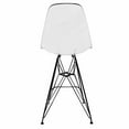 thumbnail image 2 of LeisureMod Minimalist Barstool Modern Acrylic Counter Height Bar Stool with Black Steel Base for Kitchen, Dining Room Cresco Series in Clear, 2 of 11