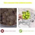 thumbnail image 4 of JUNZHIDAO Kitchen New Multifunctional Drain Basket, Kitchen Sink Food Collector Strainer Bowl With Spout,Suitable for Food Filter Cleaning Fruit and Vegetable Drainage Basket Funnel (3PCS, Gray), 4 of 6