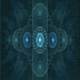 thumbnail image 1 of Ahgly Company Machine Washable Indoor Square Transitional Teal Green Area Rugs, 5' Square, 1 of 7