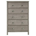 thumbnail image 2 of Camaflexi Baja Solid Wood 5-Drawer Bedroom Chest in Driftwood Gray, 2 of 9