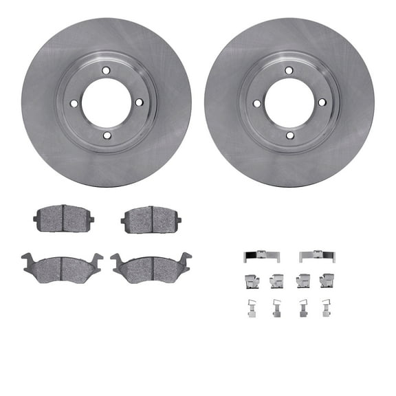 Dynamic Friction Company Front Brake Rotors with 5000 Advanced Brake Pads includes Hardware 6512-76108