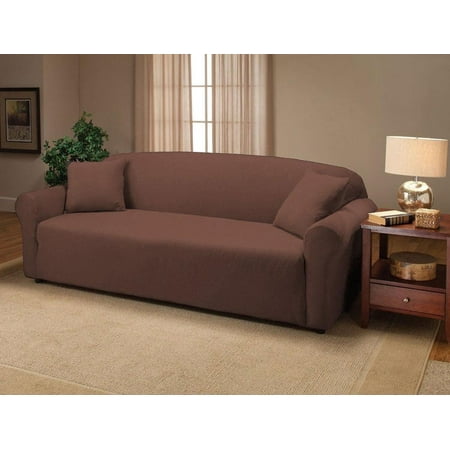 Ktaxon 96 Polyester Stretch Slipcover Sofa Cover For 3 Cushion Couch Chocolate