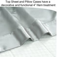 thumbnail image 5 of Smooth Satin BedTite Sheet Set, Full, Silver – Wrinkle-Resistant, Deep Pocket, Soft & Secure Fit, 5 of 7