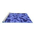 thumbnail image 2 of Ahgly Company Machine Washable Indoor Rectangle Abstract Blue Modern Area Rugs, 2' x 4', 2 of 4