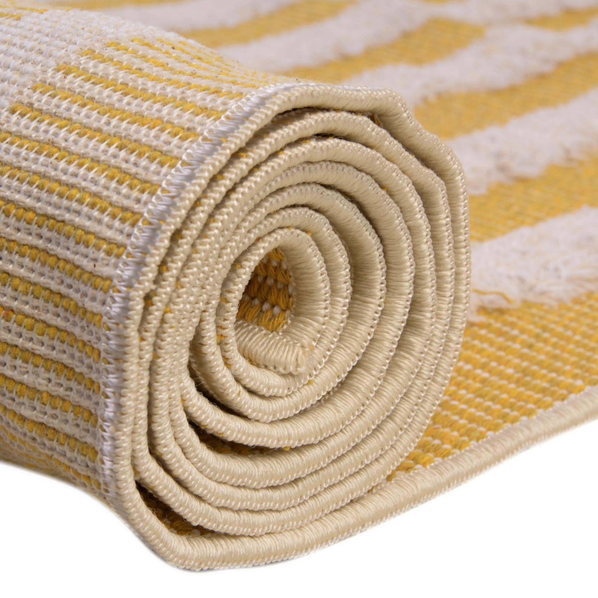 Sabrina Soto Casa Collection Area Rug - Toluca (2' 7" x 12' Runner Yellow/Ivory)