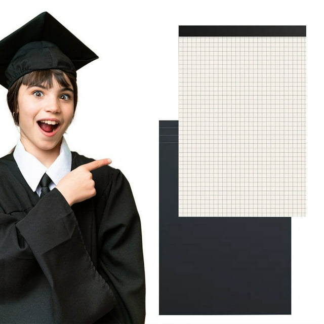 Grid Paper Pad 80 Sheets Easy Tear Off Quadrille Grid Notebook A5/B5/A4 Sizes Grid Pad Notebook for Sketching Note-Taking Engineering Geometry