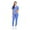 Ceil Blue, variant on Women's Essential Scrub Set Cool Stretch Jogger Scrub Top and Pant (Large, Ceil Blue)
