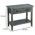 thumbnail image 5 of Rena Side End Table, 2 Drawers 1 Shelf, 28 Inch Rustic Black Mahogany, 5 of 5