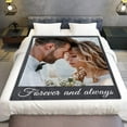 thumbnail image 3 of Custom Photo Blanket for Couples, Personalized Fleece Throw Blankets, Flannel Picture Blanket, Gifts for Husband/Wife/Girlfriend/Boyfriend, Birthday Valentines 32" W x 48" L, 3 of 6