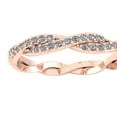 thumbnail image 2 of Natural 1.00Ct Round Diamond Women's Twist Anniversary Wedding Eternity Band Ring 14k Gold H SI2, 2 of 3