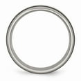 thumbnail image 2 of Titanium Grooved 925 Sterling Silver-Inlay 6mm Matte Brushed Finish / Wedding Band Ring Size 11, 2 of 7