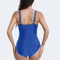 thumbnail image 4 of FhsagQ Swimsuit Sets for Women Plus Size with Robe New Solid Color Mesh Splicing Piece Swimsuit and Fashionable and Backless Swimsuit Women Swimsuit Sets Dress Up Blue XXL, 4 of 4