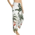 thumbnail image 2 of Naloa Flamingo Palm Trees Print Women’s Ultra-Soft Comfy Pajama Lounge Pants with Pockets & Drawstring, 2 of 8