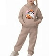 thumbnail image 2 of Auroural Boys Sweatsuits 2pcs Sets Winter Long Sleeved Set For Boys And Girls Hoodie Set For Children Hooded Sweatshirt Set For Children Two-piece Sweatshirt Sets Khaki 10 Years, 2 of 6