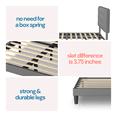 thumbnail image 4 of Dora Double Size Platform Bed Frame, Upholstered Tufted Bed, Wood Slat Support, No Box Spring Needed, Metal Bed Frame with High Headboard, Easy Assembly, 4 of 10