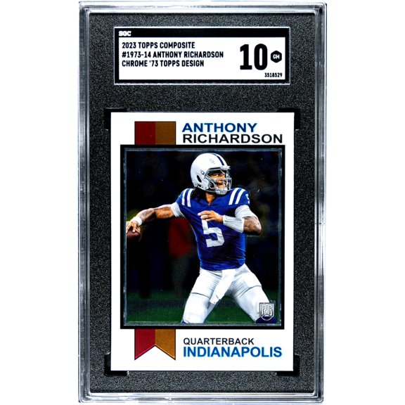 Collectible Graded 2023 Topps Composite Chrome '73 Design Anthony Richardson #1973-14 SGC 10