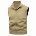thumbnail image 5 of COSFO Vest for Men Zip Up Lightweight Solid Work Jacket Photographer Outdoor Loose Sleeveless Casual Men Outerwear Vests, 5 of 5