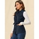 thumbnail image 4 of Chaleco Tipo Anorak Estilo Cargo Ligero Con Cordón Para Mujer Azul marino M, 4 of 6