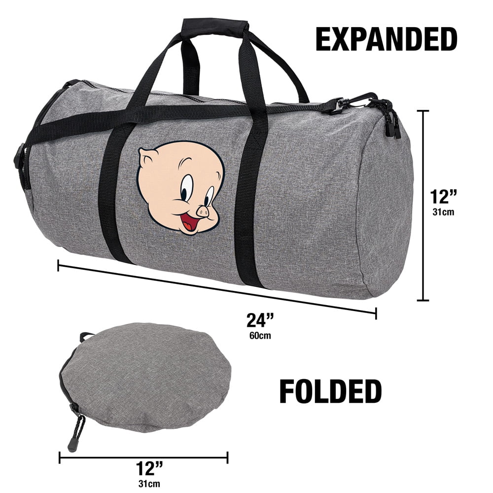 Looney Tunes Porky Pig Lightweight Duffel Bag for Sports and Gym Packable for Travel