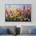 thumbnail image 2 of PixonSign Framed Canvas Print Wall Art Rustic Countryside Wildflower Garden Nature Wilderness Illustrations Modern Art Botanical Floral Farmhouse/Country Relax/Calm/Cozy for Bedroom - 24"x36" White, 2 of 5