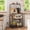 Rustic Brown, variant on Tomnk Baker's Rack with Power Outlet, Rustic Brown Microwave Stand, 4-Tier Kitchen Storage Shelf with Mug Holder and Metal Mesh Basket, 23.6"L x 13"W x 49.2"H