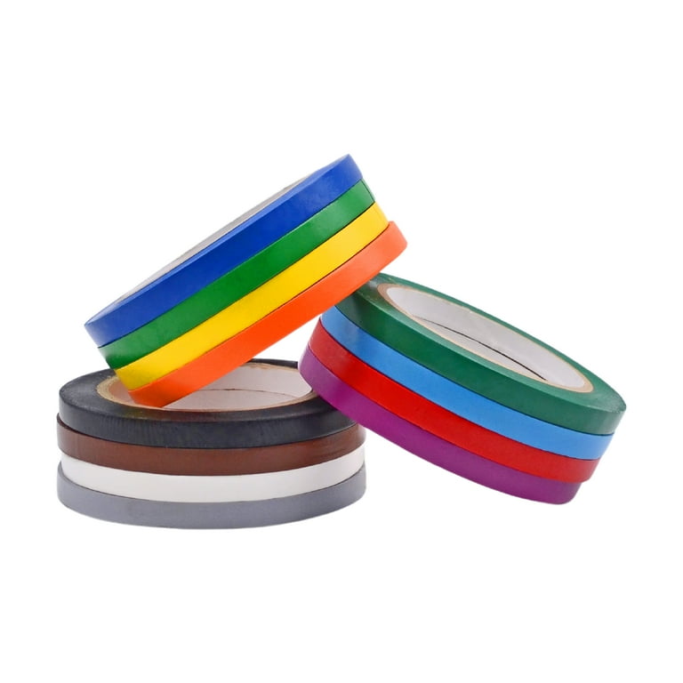 WOD Tape Rainbow Pack Vinyl Pinstriping Tape 1/4 in. x 36 yd. School Floor  Marking Crafting Arcade1Up, 12 Pack