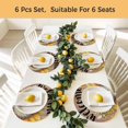 thumbnail image 5 of Welcome Round 13 Inch Placemats Set of 4, Summer Sunflowers Bohemia Floral Rustic Brown Wood HeatResistant Non Slip Place Mats for Dining Table, Wipeable Braided Kitchen Table Mats for Housewarming, 5 of 9