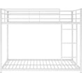 thumbnail image 6 of Metal Bunk Bed Full Over Full with Ladder, Low Bunk Bed Frame with Safety Guard Rails, Sturdy Heavy Duty Full Size Floor Bunk Beds Frames for Teens, No Box Spring Required, 6 of 8