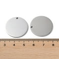 thumbnail image 3 of 304 Stainless Steel Pendants Stamping Blank Tag Flat Round Charm Stainless Steel color 24x1.4mm Hole: 1.8mm, 3 of 3