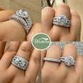 thumbnail image 3 of Wuziwen 4Ct Wedding Rings Engagement Ring Set for Women Cubic Zirconia 925 Sterling Silver Size 9, 3 of 9